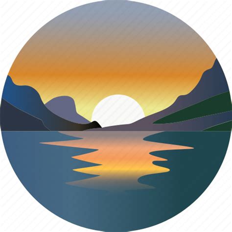 Clouds Environment Landscape Mountain Nature Sunset Water Icon