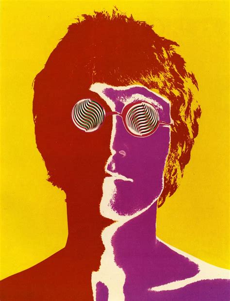 Psychedelic Lennon Portrait Psychedelic Poster Beatles Art Art