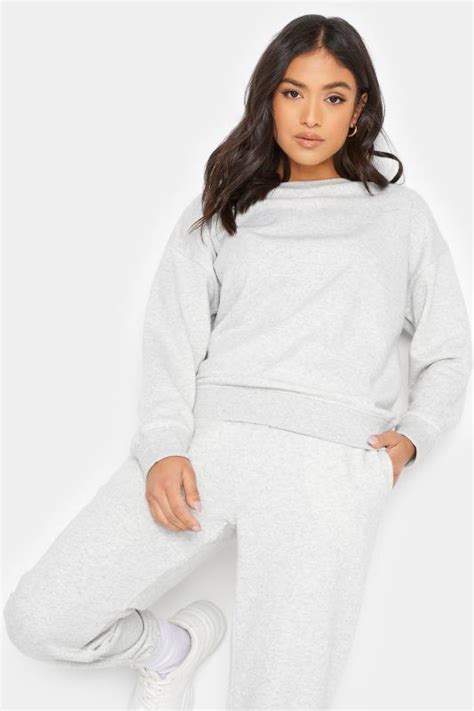 Petite Grey Crew Neck Sweatshirt Pixiegirl