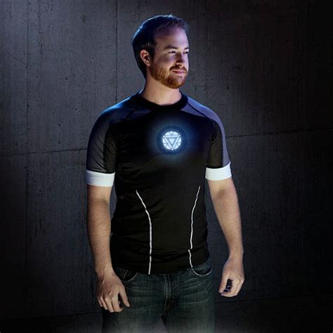 Jkovnews Iron Man Deluxe Hero Tony Stark Light Up Led Shirt