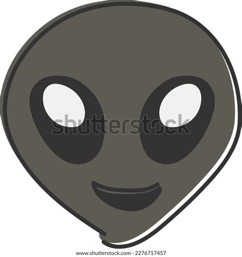 Alien Emoji Emoticon Face Alien Hand Stock Vector Royalty Free