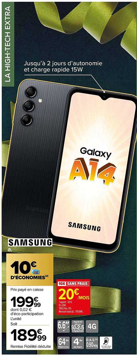 Promo Samsung Galaxy A Chez Carrefour Icatalogue Fr