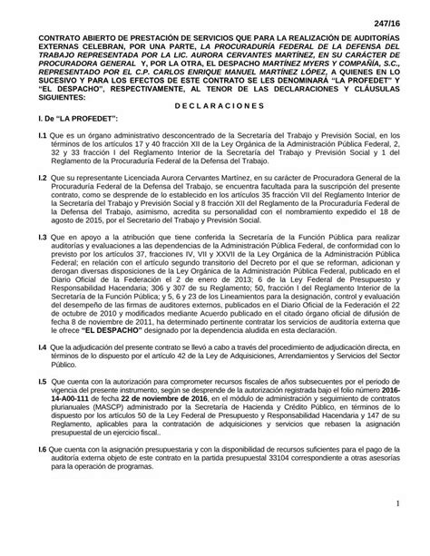 Pdf Contrato De Prestaci N De Servicios Que Para La I