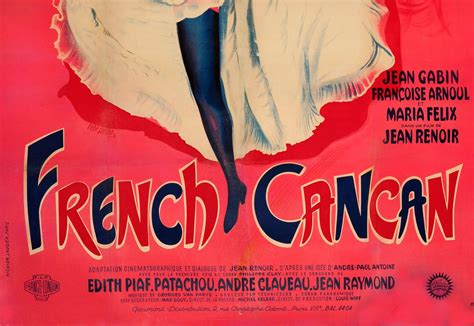 Original Vintage Musical Movie Poster French Cancan Ft Moulin Rouge