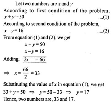 Problems On Simultaneous Linear Equations Class 9 ICSE ML Aggarwal A