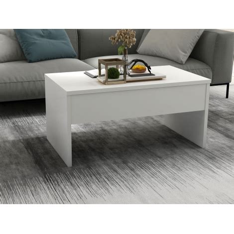 Table Basse Pliable Akilli X Cm Blanche Lumimania