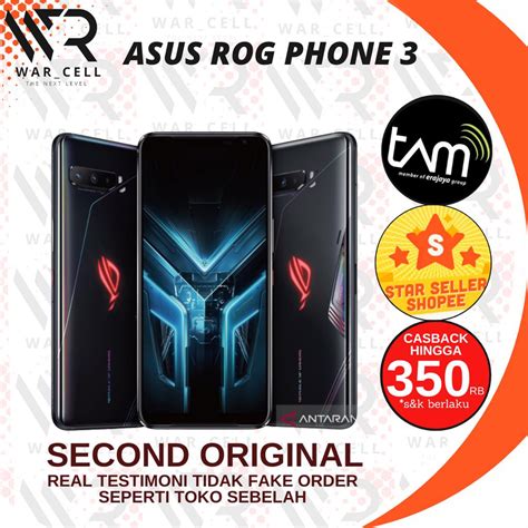 Jual Tam Asus Rog Phone 3 8 128gb 12 128gb 12 256gb Second Original