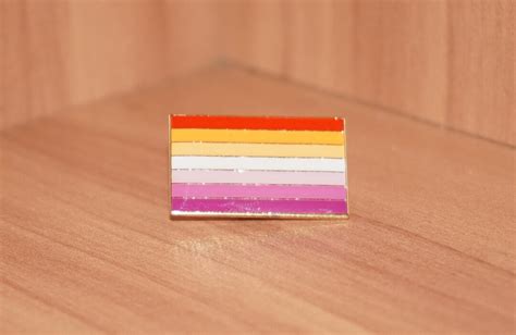 Lesbian Pride Small Enamel Pin Etsy