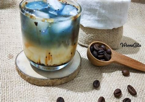 Resep Iced Coffee Butterfly Pea Oleh Verena Lita Cookpad