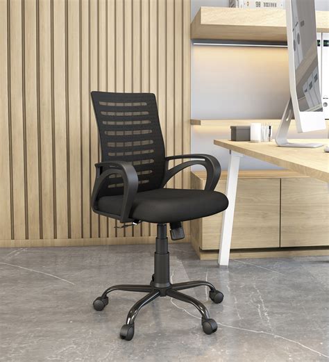 Buy Giza Breathable Mesh Ergonomic Chair In Black Colour At 41 OFF By