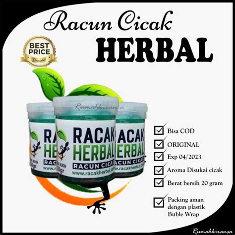 RACAK HERBAL RACUN CICAK HERBAL PALING AMPUH 100 Di JAMIN CICAK MATI