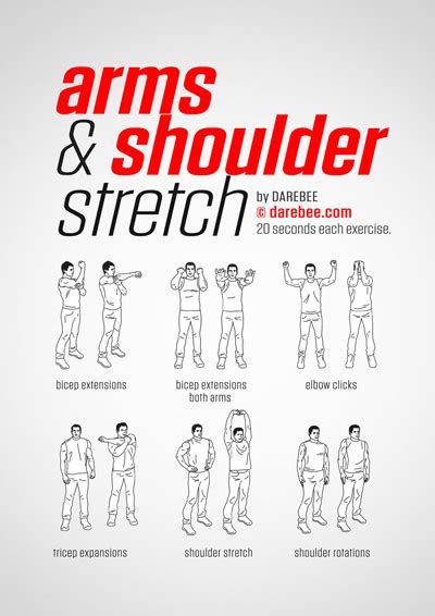 DAREBEE Workouts | Stretches before workout, Shoulder and arm workout, Shoulder workout