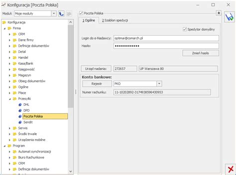 Integracja z Pocztą Polską: e-Nadawca. – Baza Wiedzy programu Comarch ... 