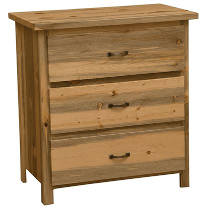 Fireside Lodge Blue Stained Pine Chest 3 Drawers