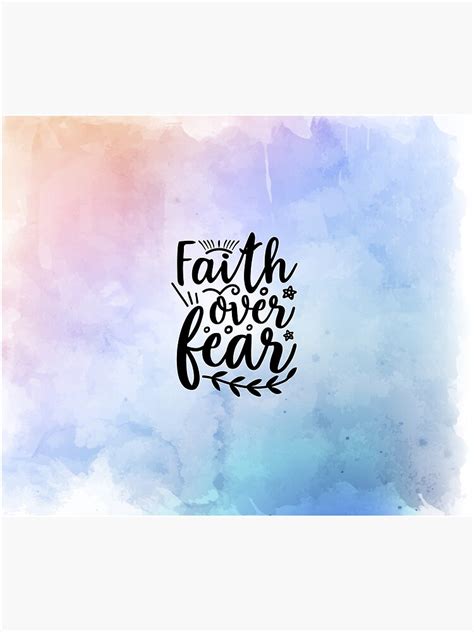 Faith Over Fear Christian Art Design Christian Quote Poster By Logic72 Redbubble