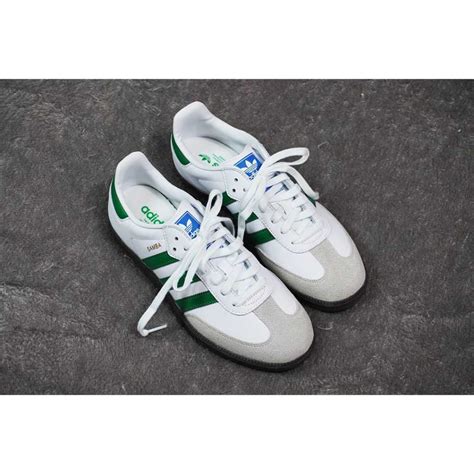 Jual Adidas Samba Og Footwear White Green Shopee Indonesia