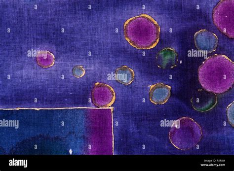 Bubbles Fragment Hot Batik Background Texture Handmade On Cloth Surrealism Art Stock Photo