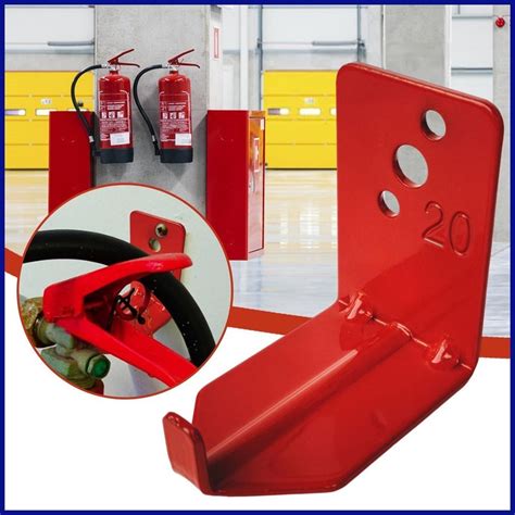 Car Fire Extinguisher Bracket 4 Pack Metal Fire Extinguisher Mount Set L Shape Wall Hook 20 Lbs