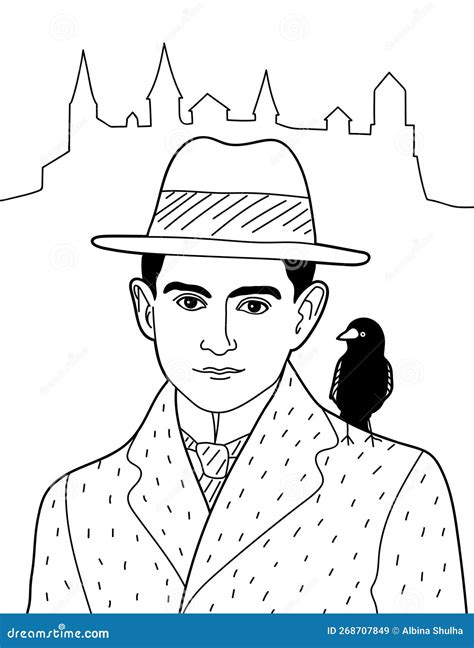 Franz Kafka German Speaking Writer With Jackdaw X Kavka Czech X