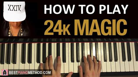 How To Play Bruno Mars 24k Magic Piano Tutorial Lesson Youtube