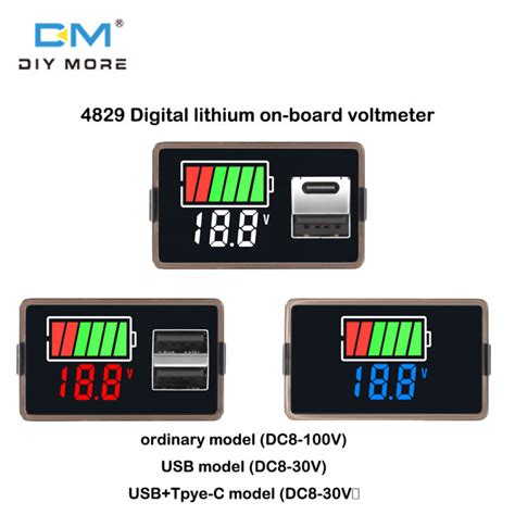 Diymore Dc V Digital Voltmeter Voltage Tester Gauge Led Display And