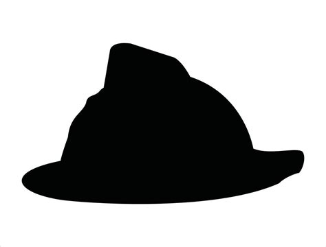 Firefighter Hat Silhouette On White Background 45342747 Vector Art At