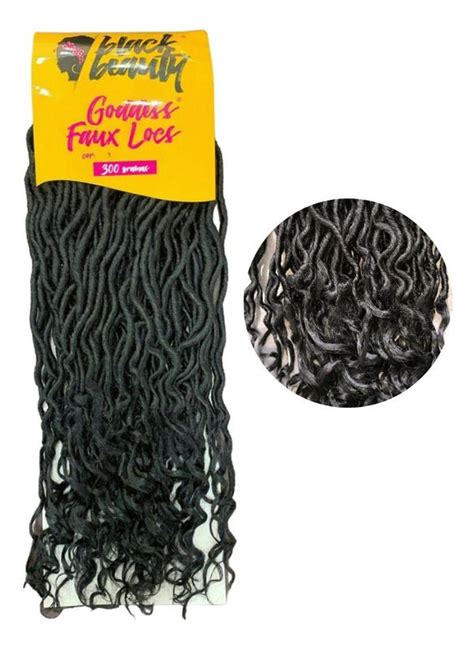 Cabelo Goddess Faux Locs Black Beauty 300 Gramas Cor Preto 1 Locs