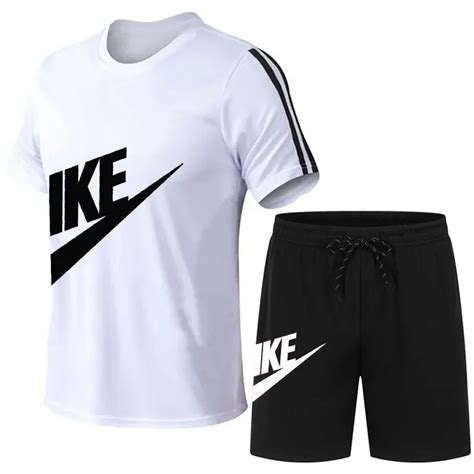 Conjunto De Camiseta Y Pantalones Cortos Para Hombre Ropa Deportiva Con