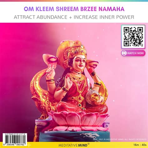 Om Kleem Shreem Brzee Namaha Attract Abundance Increase Inner Power