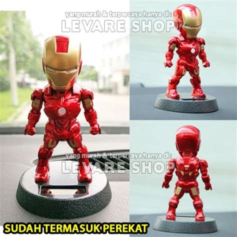 Jual Aksesoris Boneka Solar Dashboard Mobil Kepala Goyang Ironman Iron