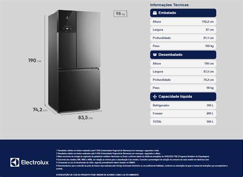 Refrigerador Electrolux Efficient 590L IM8 Inverse Frost Free Duplex