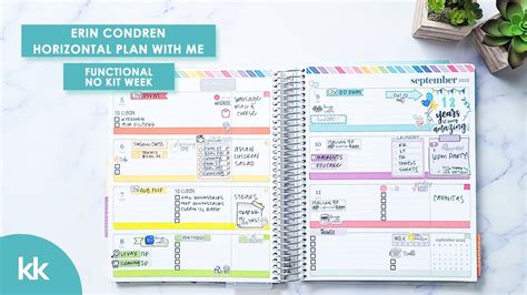 Erin Condren Horizontal Lifeplanner No Kit Functional Plan With Me