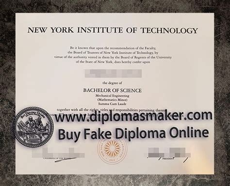 How Much For Fake New York Institute Of Technology Degree