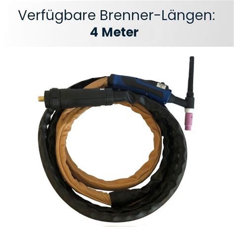 WIG Schweißbrenner ABITIG GRIP 26 MAG ZA Einzeldruckknopf 4 Meter