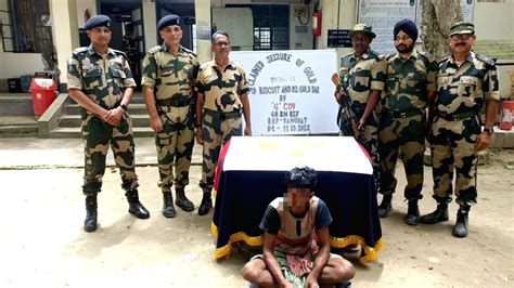 Free Photo BSF Arrested A Smuggler With Gold Biscuits Worth 5 Crores