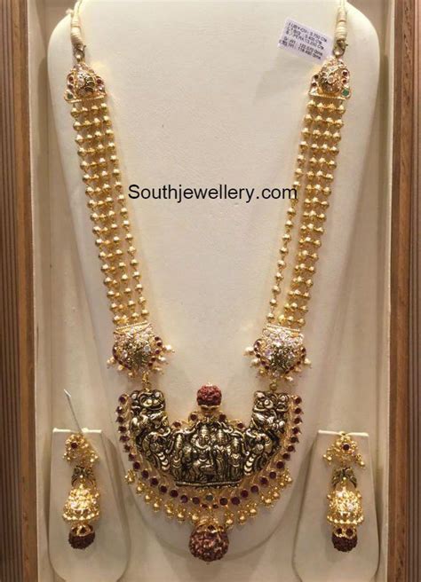 Gundla Mala With Nakshi Pendant 22 Carat Gold Jewellery Diamond