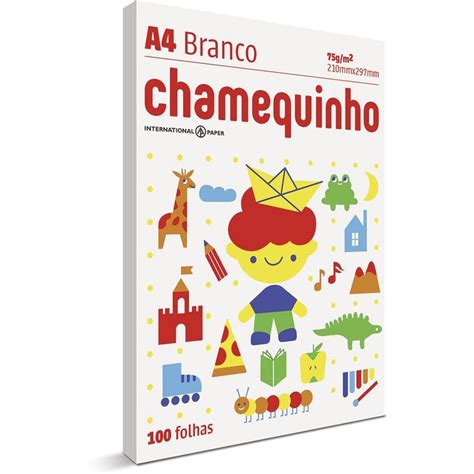 Papel Sulfite A Oficio Chamequinho Folhas G Branco Shopee Brasil