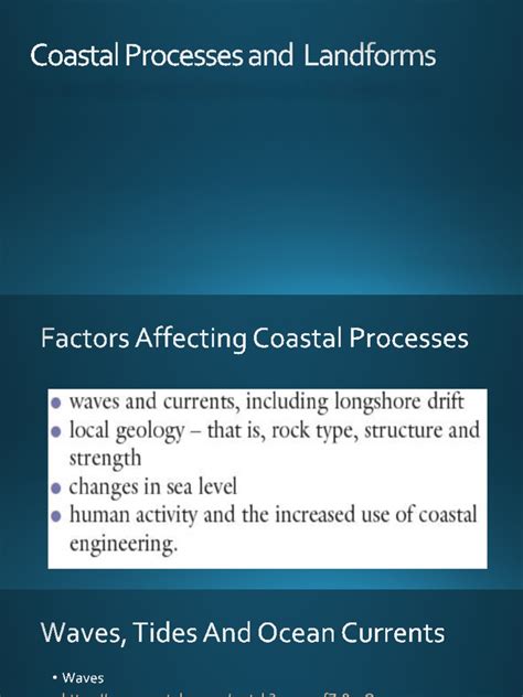 Coastal Processes and Landforms | PDF