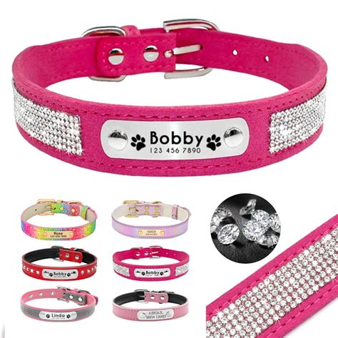 Collier En Cristal R Glable Personnalis Pour Chien Et Chat Colliers