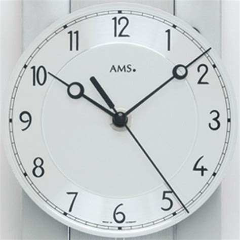 Ams Funk Pendel Uhr X Cm Aluminium Geschwungenes Glas