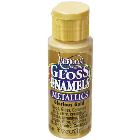 Americana 2 Oz Glorious Gold Gloss Enamel Paint Dag71 30 The Home Depot