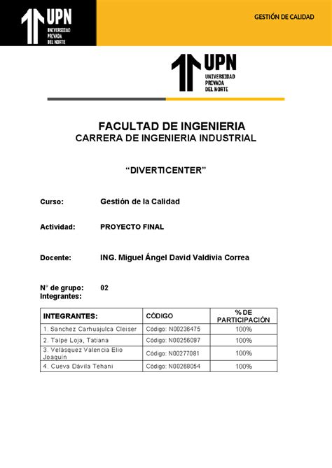 Proyecto Final FACULTAD DE INGENIERIA CARRERA DE INGENIERIA