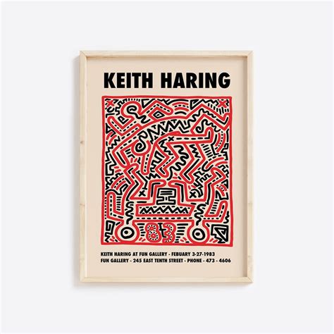 Keith Haring Fun Gallery Exhibition Poster Keith Haring Print Keith