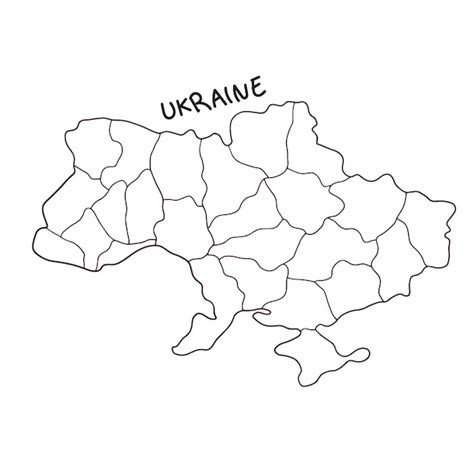 Premium Vector Hand Drawn Doodle Map Of Ukraine