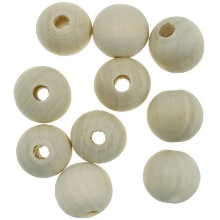 Margele Lemn Rotunde Natur 19 20mm 10 Set 363024