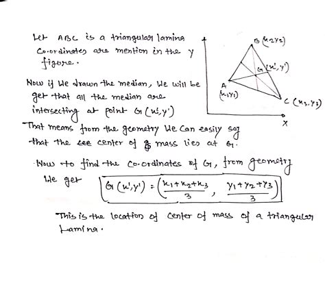 [solved] Find The Centre Of Mass Of A Triangular Lamina Course Hero