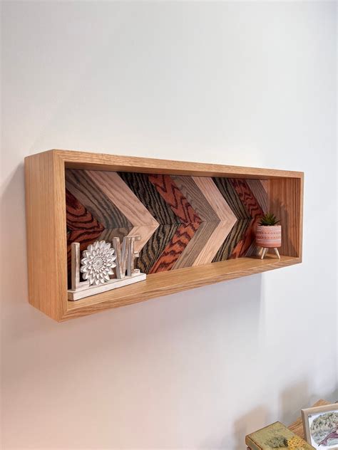 Solid Oak Box Shelves Customizable Wall D Cor Wood Shelf Book Nook Mid