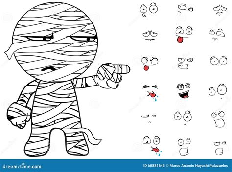 Mummy Cartoon Vector Illustration 77979592