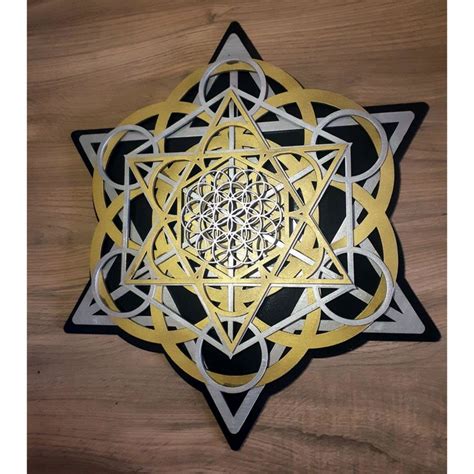 Mandala Geometria Sagrada Merkaba Cubo Metatron Flor Da Vida