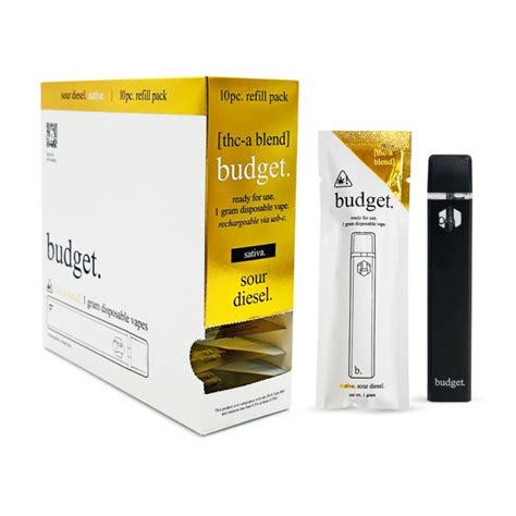 Budget 1 Gram Disposable Vape Sativa Sour Diesel Universal Smoke And Vape